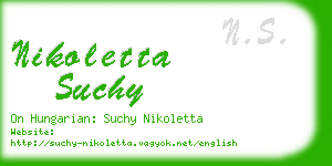 nikoletta suchy business card